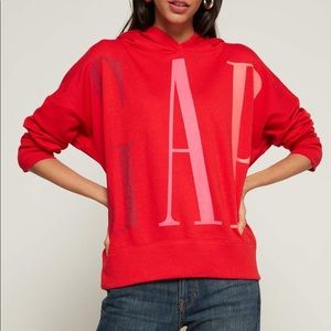 GAP Red oversized logo pullover hoodie